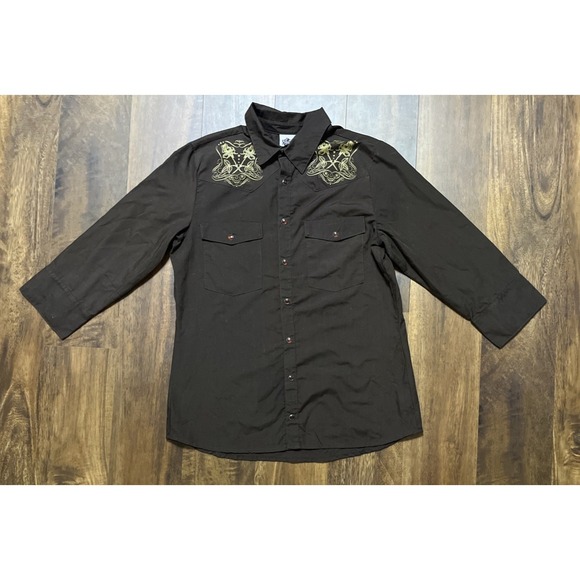 House Of Blues Tops - House of Blues Creed Help Ever Hurt Never Western Shirt Pearl Snap Womens M